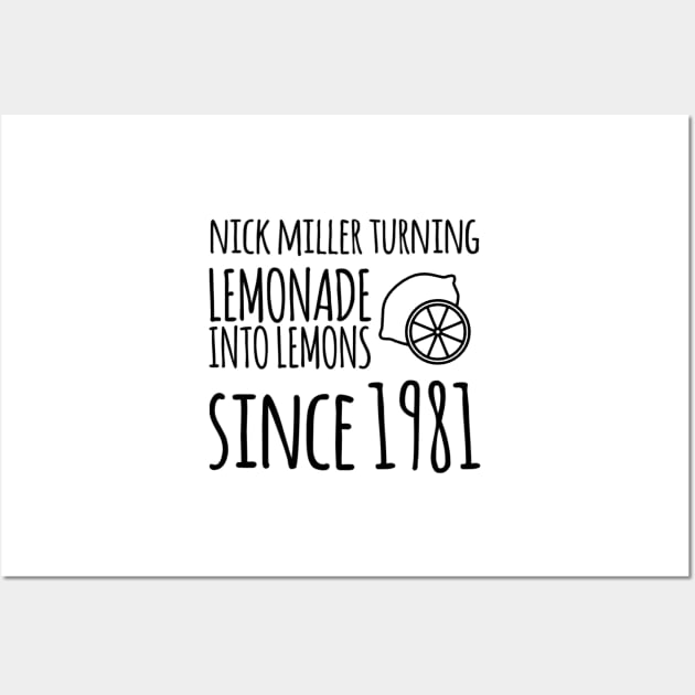 Nick Miller turning lemonade into lemons Wall Art by voidstickers